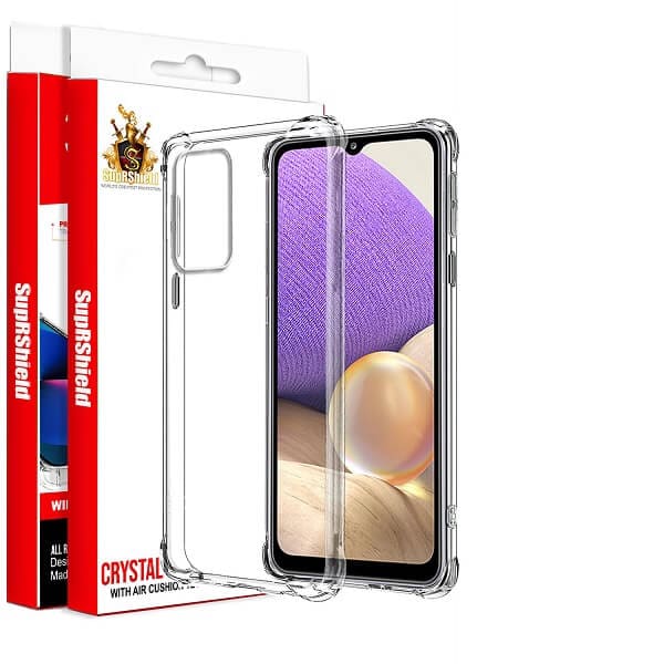 For Samsung Galaxy A32 5G | A32 4G SupRShield Clear Case Shockproof Tough Gel Clear Transparent Air Cushion Cover For Samsung Galaxy A32 5G | A32 4G SupRShield Clear Case Shockproof Tough Gel Clear Transparent Air Cushion Cover